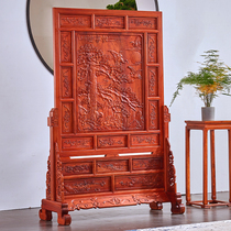 Hedgehog red sandalwood classical screen landing screen Rosewood Wood New Chinese mahogany screen partition porch cabinet