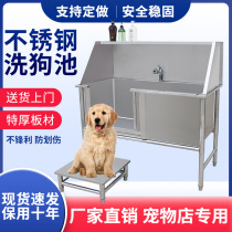 Pet bath pool stainless steel wash dog pool pet shop special large dog bath tub beauty pool 304 wash Cat Basin
