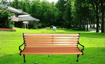European-style park chair bench bench courtyard plastic wood leisure chair with or without backrest seat anti-corrosion solid wood cast aluminum
