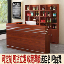Bar cashier hotel catering corner counter small shop commercial simple modern floor-to-ceiling combination wine cabinet