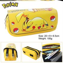 Pokemon pen bag Pokémon Pikachu large capacity stationery bag Anime student pencil box wallet