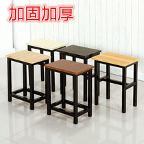 Stool Chinese dining hall square stool table and stool home chair small home bench iron leg classroom desk thickened fashion New