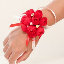 Wedding Wrist Flower Bride Bride Bridesmaid Bracelet Flower Children Hand Flower Flower Hand Flower No Dance Adult Kindergarten