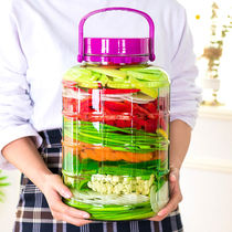 Kimchi jar glass bottle with lid empty bottle food grade sparkling wine pickle jar pickled vegetable container household sealed jar