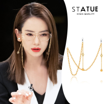 Qi Wei Stars Great Detective Cobra Chain Woman Hang Neck Chain Ink Mirror Chain Retro Gold Anti Allergy dont fade