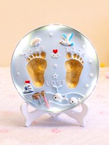 Children 100 days to stay in the footprints of the year old gifts baby children newborn hand model hand foot ink full moon flea souvenir souvenirs