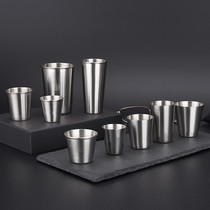 Korean stainless steel single-layer small wine glass beverage cup 1oz non-curled glass roll edge Cup 2oz