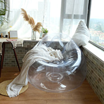 Outdoor Net red lazy transparent inflatable sofa Air single recliner portable camping lunch break music festival sofa