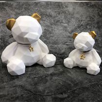 Car ornaments mens domineering Nordic simple fashion simple cute geometric white bear car essential oil perfume