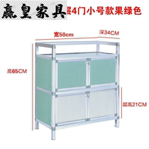 Cupboard White household cupboard kitchen side cabinet with bowl thickened small kitchen cabinet combination with door cabinet