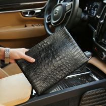 To Zumbras new 2022 new male dermis crocodile textured hand holding handbag business hand grip bag large capacity
