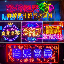 Neon custom LED luminous ins restaurant bar decoration wall personality design interior shop signboard