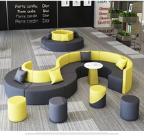 Curved sofa Special-shaped sofa Serpentine sofa S-shaped sofa meeting area sofa sofa