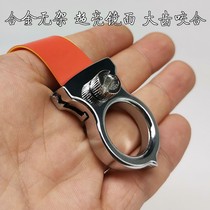 Frame-free ring slingshot alloy stainless steel No frame Quick pressure ring flat leather rib seconds upper leather rib spring pressing sheet portable
