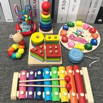Wooden 8-tone 12-tone 15-tone aluminum Carpenter small xylophone childrens educational early education Music toy Yangqin