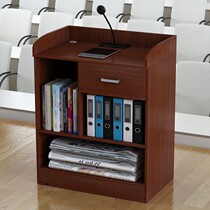 Multi-board podium teacher desk solid wood needs to customize multimedia podium Yingtai school classroom teacher