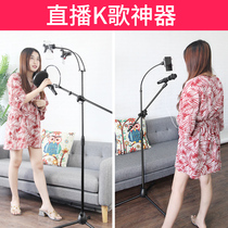 Microphone holder wireless microphone shelf floor-standing anchor live singing microphone stand to aggravate creative commercial New
