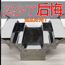 Gongbei box stainless steel toolbox large three-layer folding household car car finishing box portable portable dimension