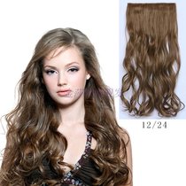 Net red wig piece one piece of long curly hair big wave fluffy pad hair root invisible streak hair piece