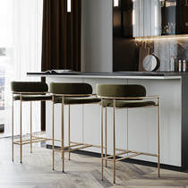 Nordic light luxury bar chair fashion Joker cafe milk tea shop bar leisure backrest high stool chair high chair