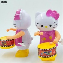 Cartoon beating music drums hitting chain chain chain sound baby baby toys children coaxed baby men and women hands