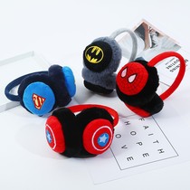 Winter warm earmuffs children boys students cute cartoon Spiderman plush earrings