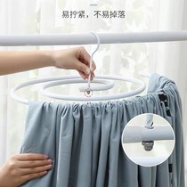 Drying clothes bed sheet artifact stainless steel round spiral rotating balcony multifunctional drying rack hanging quilt hanger