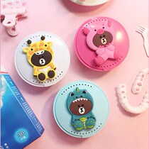 Orthodontic retainer box cartoon portable storage box orthodontic dental storage box cute dentures braces box
