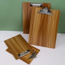 A4 wooden board folder hard board writing board clip cardboard a la carte restaurant menu clip office supplies A5