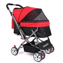 Pet stroller dog go out folding lightweight large small and medium-sized trolley dog ​​cat outdoor portable large dog car