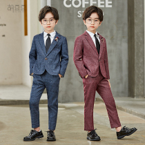 Boy suit suit Little Western suit handsome gas casual waistcoat Three sets wedding boy accompanied by a boys gown