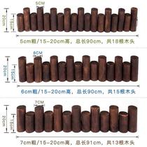 Corrosive wood fence garden fence flower garden outdoor courtyard fence outdoor fence indoor balcony decoration small wooden stake