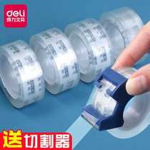 Transparent small Tape 1 8 1 2cm high viscosity strong tape cutter student sticky word easy to cut
