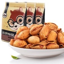 Three squirrels almond 185gX2 Almond with Shell nut snack dried fruit almond 120g1 bag