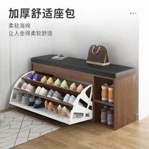 Door shoe cabinet outdoor aisle elevator entrance large capacity integrated wall 2021 New tipping bucket type sitting shoes
