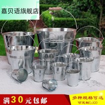 Jiabe Iron Barrel Iron Barrel Plated Zinc Iron Leather Flower Basin Flower Barrel Small Iron Barrel Tabletop Trash Can Chemicals Barrel Popcorn Rice Flowers