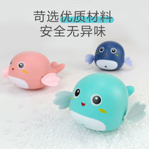 Little dolphins playing water baby bath toys boys and girls bathroom baby children bathing swimming trembles same toy