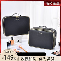 Cosmetic bag portable large capacity large 2022 New sense professional leather embroidery kit kit