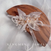 Bride Wristlet Flower Advanced Seniqi Beautiful Simple hipster Mori ins Wind Pearl Hand Wreath Jewelry
