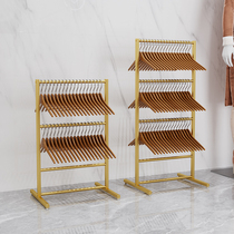 Clothing store clothes rack storage finishing rack artifact movable rack rack multi-layer women's pants clip storage rack