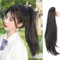 Wig female hair grab clip fluffy strap micro-roll Net red high ponytail big wave natural long curly hair fake ponytail