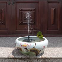 Solar fountain courtyard viewing Energy suspended fish pond floating rockery water fish pond automatic water pump small Fountain