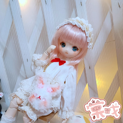 taobao agent [Tang opera BJD baby clothing] clothes [Destiny cat shop] 6 points cute white dress set