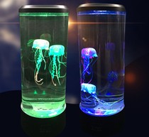 Amazon new large jellyfish lamp foreign trade LED color color home decoration night light cross-border