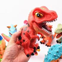 -Cartoon Sounding Dinosaur Emulation Bully Dragon triangular Dragon Childrens hand pinch will be called Toy Soft Gum Doll Gift