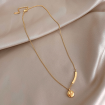 Ottles Discount Store Withdrawal Cabinet Clear Cabin Pick Up Leak 18K Mesh Red Smiley Face Necklace Women Ins Lock Bones Necklace High Level Sensation