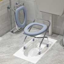  Elderly convenience toilet folding bidet chair pregnant woman elderly toilet adult home mobile stool stool