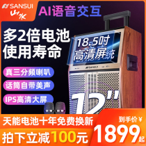 Landscape Outdoor Performance Sound K Song Hop Square Dance Sound With Display Screen Mobile Tie Bar Speaker With Mike