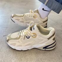 Official website Anta chic Hong Kong style mesh light sports shoes female Korean trendy student running shoes couple little white daddy shoes