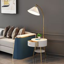 100 pleated floor lamp living room light and luxurious design feeling bedroom bed head cabinet integrated shelf double sofa next to table lamp